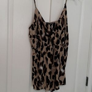 Leopard print romper